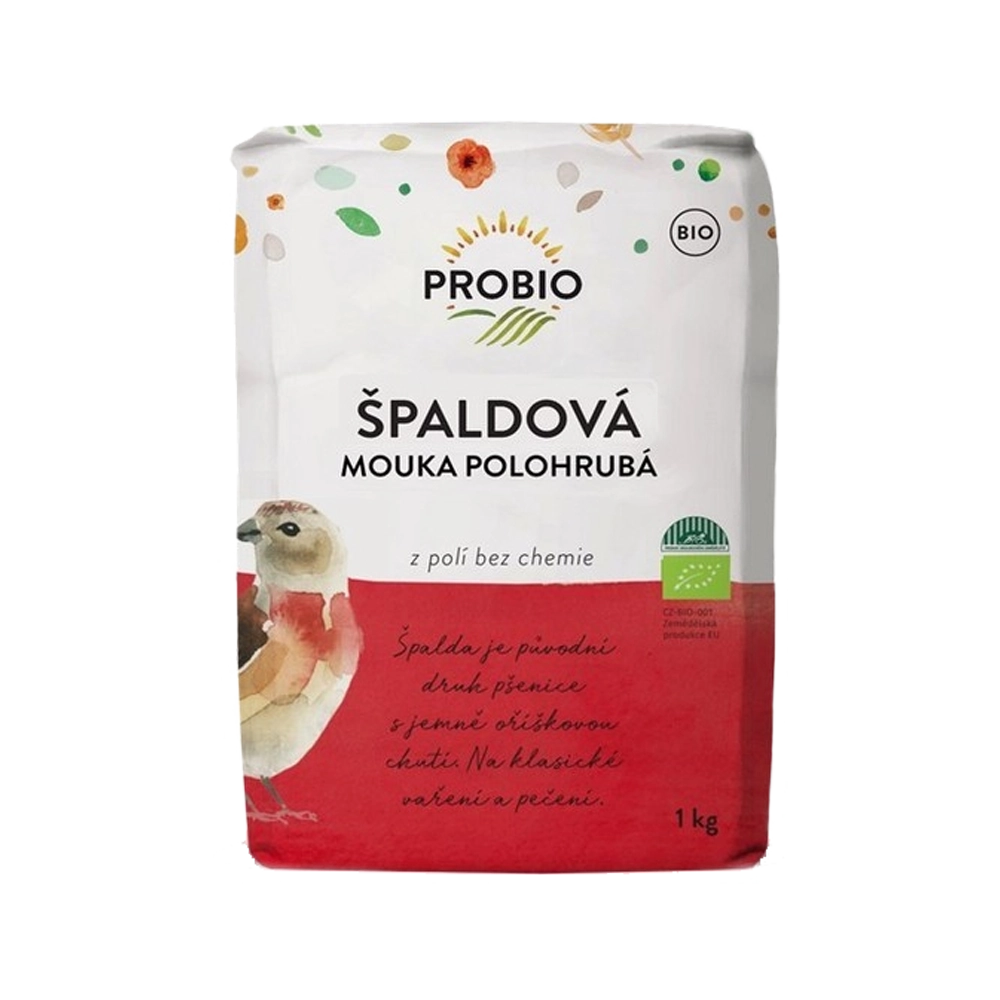 Múka špaldová polohrubá BIO